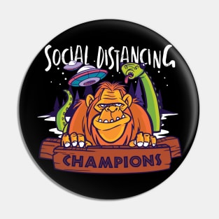 Social Distancing Champions Pin