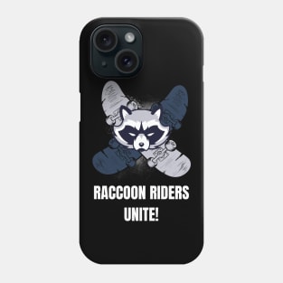 Raccoon Riders Unite! Skate Phone Case