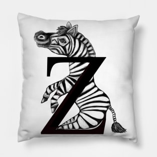 Z Zebra Pillow