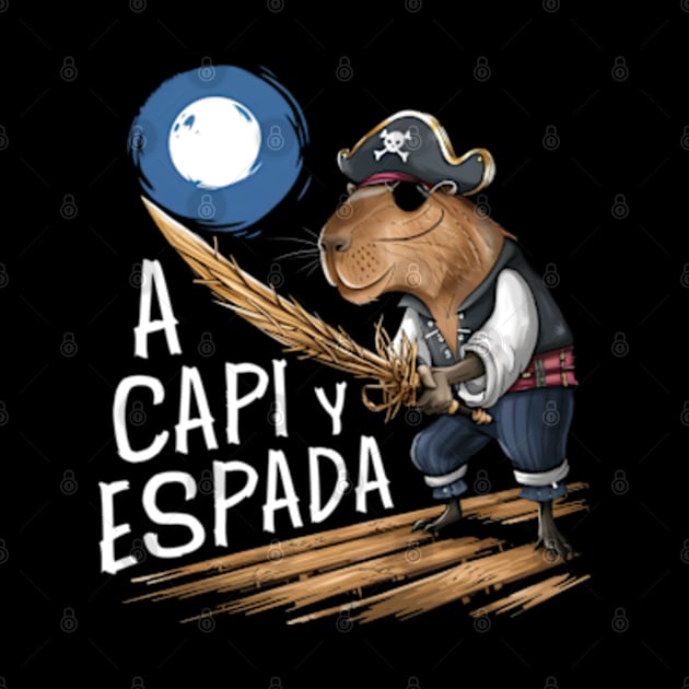 A Capi y Espada - Capybara by Neon Galaxia