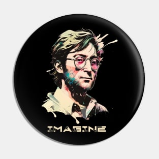 John Lennon Painting Pin