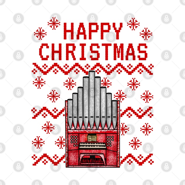 Church Organ Ugly Christmas Organist Church Musician by doodlerob