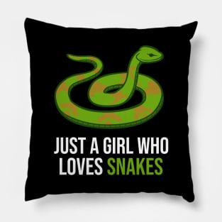 Just a girl who loves snakes Pillow