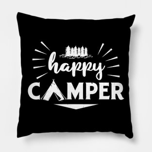 'Happy Camper Family Camp' Cool Camping Bonfire Pillow