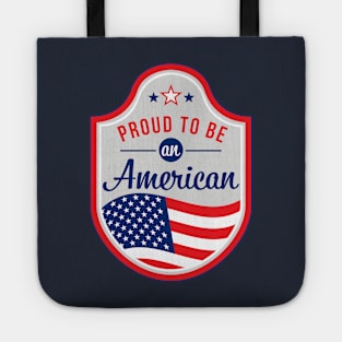 Proud to be an American patch Tote