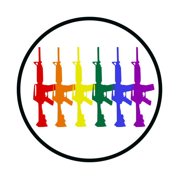 Rainbow Pride Flag Rifles by Shared Reality Shop
