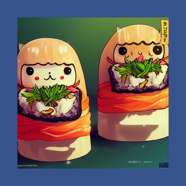 Kawaii Anime Sushi by Grassroots Green