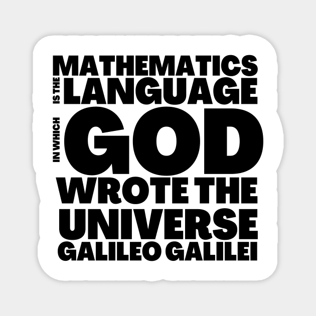 Mathematician Gift God Wrote Universe with Language Mathematics Magnet by BubbleMench