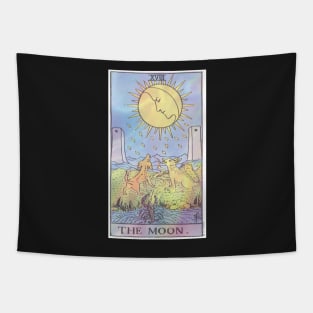 Tarot Card The Moon Holographic Tapestry