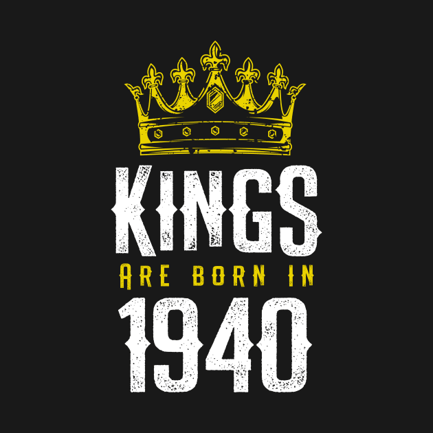 kings are born 1940 birthday quote crown king birthday party gift by thepersianshop