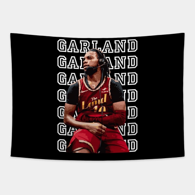 Darius Garland Basketball Tapestry by Playful Creatives