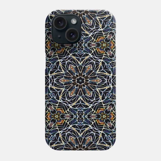 Spiritual Special  Flower Blue Yellow Art Pattern Phone Case by DragonXX