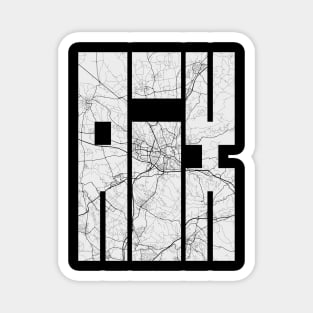 Aix-en-Provence, France City Map Typography - Light Magnet