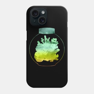 Corals in Mason Jar | Ocean | Green Gradient Phone Case