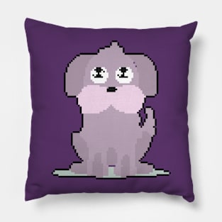 Doggo Delight: Pixel Art Dog Design for Fun Fashion Pillow