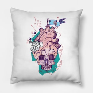 Skull heart Pillow