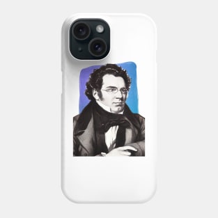 Austrian Composer Franz Schubert illustration Phone Case