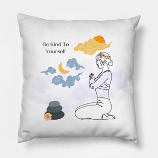 Be Kind To Yourself - Purple Cloud Pillow