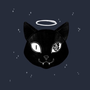 Black Cat, Angel Cat T-Shirt