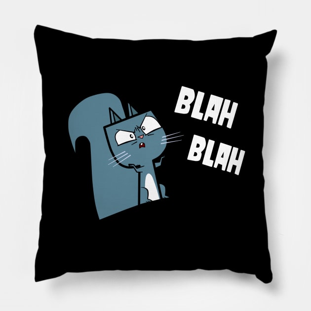 TD Squirrel - Blah Blah Pillow by CourtR