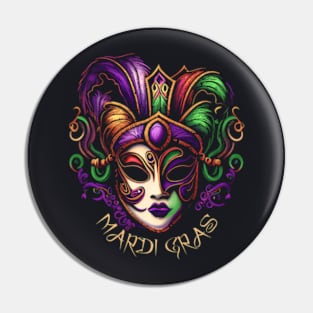 Mardi Gras Mask Pin