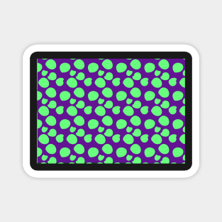 Purple Mint dots pattern Happy cute Magnet