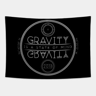 Gravity Is A State Of Mind (White) Tapestry