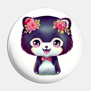 Cute kawaii panda bear Pin