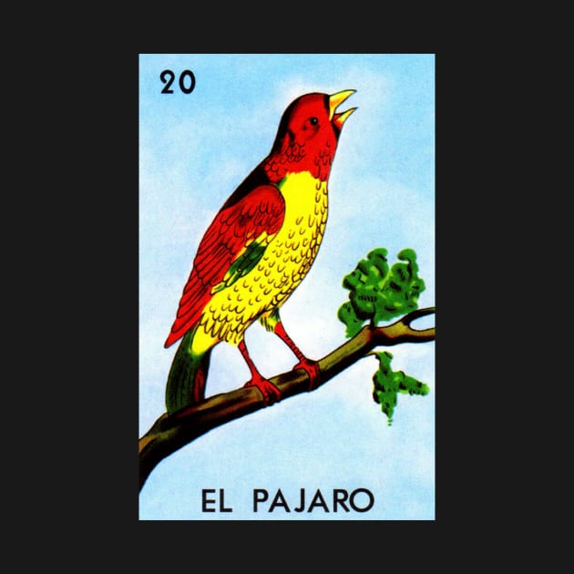 Loteria Mexicana Art - Mexican Lottery Gifts - Mexican Bingo El Pajaro by HispanicStore