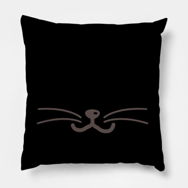 Black Cat Face Pillow by Adopt Me Meow