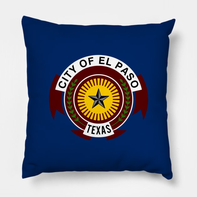 Flag of El Paso Texas Pillow by brigadeiro