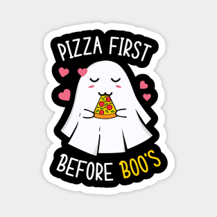 cute halloween stickers - pizza ghost Magnet