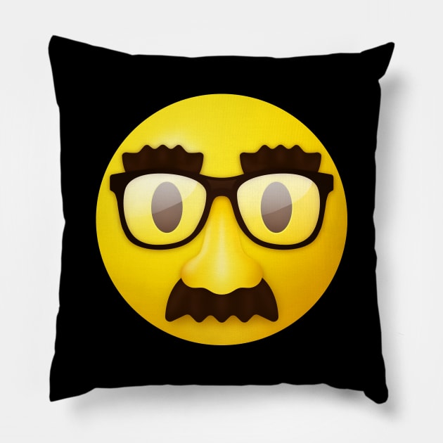 Disguised face emoji Pillow by Vilmos Varga