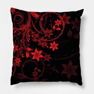 Red classy flower pattern Pillow