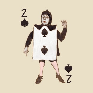 Vintage Character of Playing Cards  Two of Spades T-Shirt