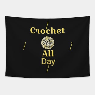 Crochet All Day Clock Tapestry