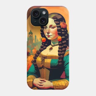 Colored Floral Monalisa Phone Case