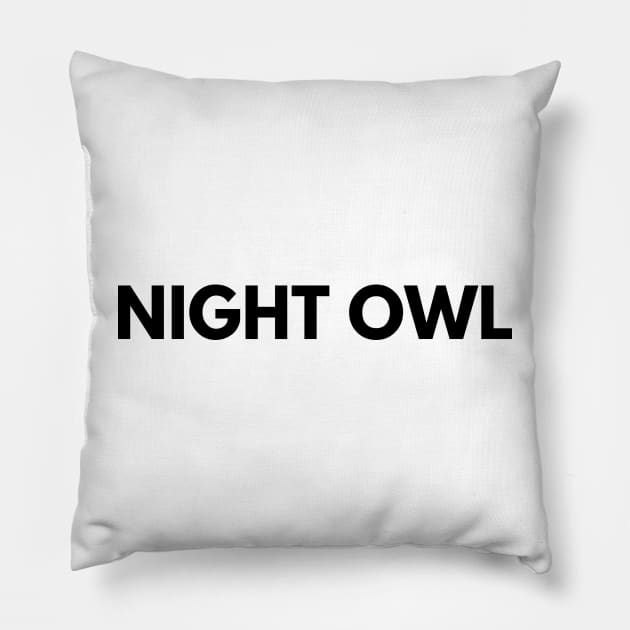 NIGHT OWL Pillow by everywordapparel