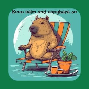 Keep calm and Capybara on T-Shirt