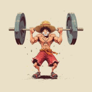 luffy lifting weight T-Shirt