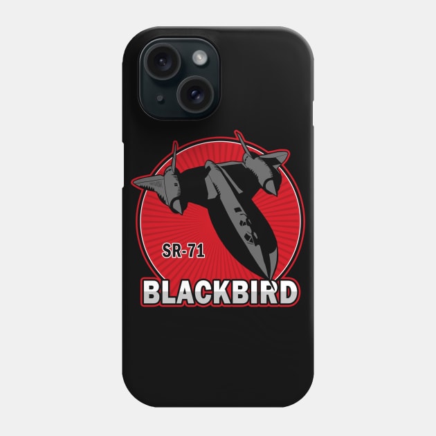 SR-71 Blackbird Logo Phone Case by Mandra