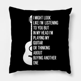 I'm Playing Guitar Funny Guitar Lovers Pillow