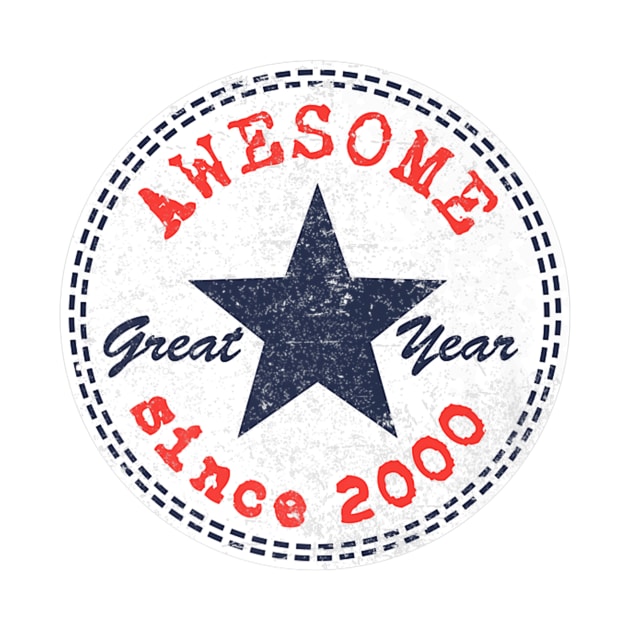 Awesome Since 2000 19th Birthday Gifts 19 Year Old Boy Girl by AKSA shop