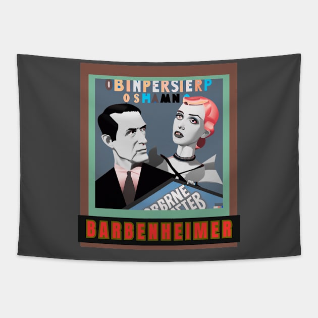 Barbenheimer. Classic Film Poster. Colorized Version. Tapestry by SwagOMart