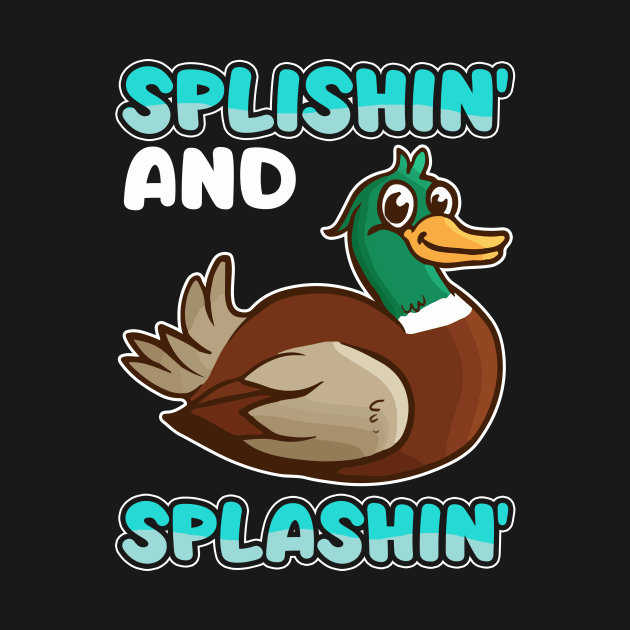 Splishin' and Splashin' Bath Cute Baby Duck by theperfectpresents