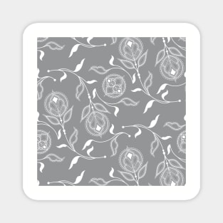 Ultimate Gray Medallion Paisley Magnet