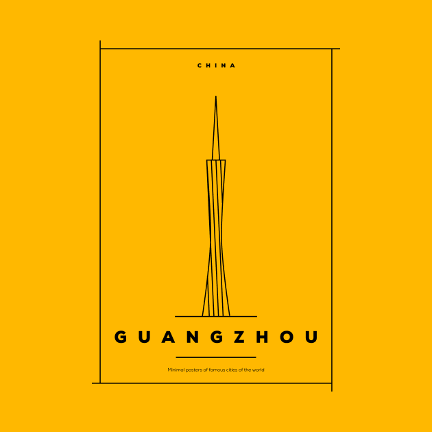 Guangzhou Minimal Poster by kursatunsal