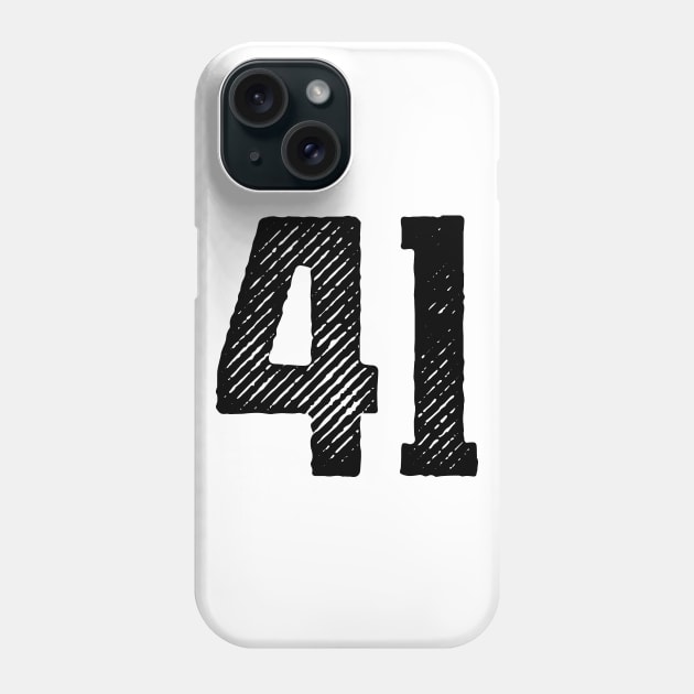 Rough Number 41 Phone Case by colorsplash
