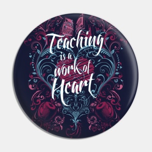 Work of Heart (Blue & Pink) Pin