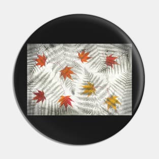 Acer and fern leaf abstract Pin
